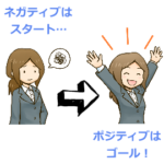 モヤモヤしている女性とスッキリしている女性のイラスト