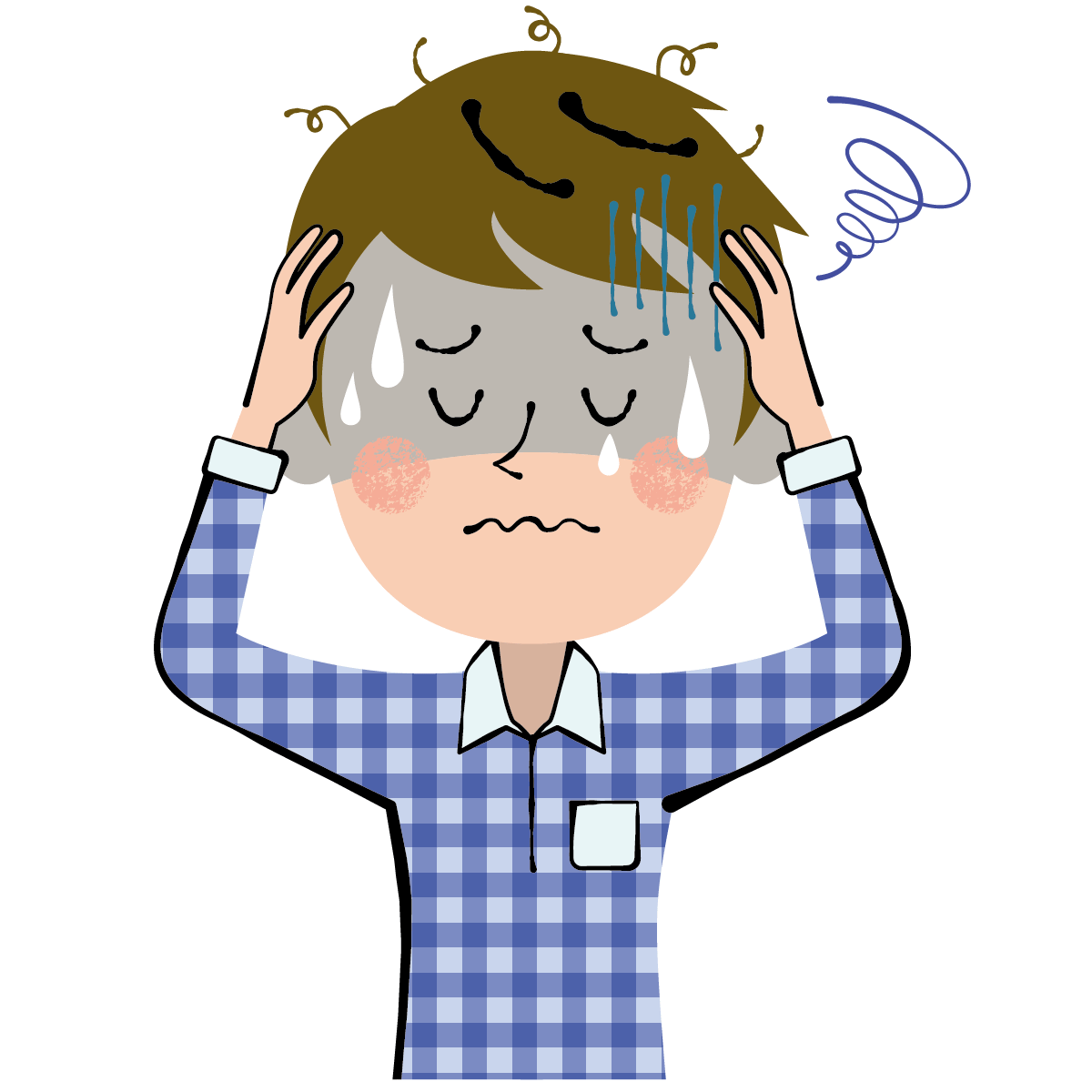 やる気の出ない理由は、やる気を温存して回復に専念させるためであることを表すイラスト
