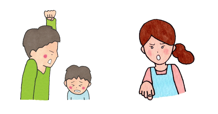 毒親の特徴:毒父と毒母の特徴を表わすイラスト