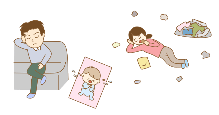 子どもを放置する毒親の特徴を表わすイメージ