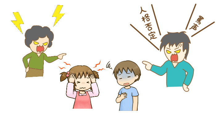 子どもを否定する毒親の特徴を表わすイラスト