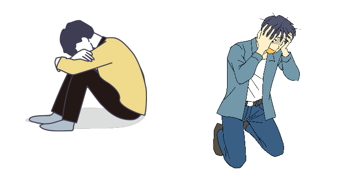 毒親育ちの男性の5つの恋愛傾向を表すイラスト