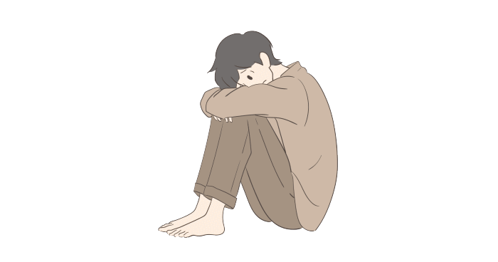 毒親育ちの男性の性格的な特徴を表すイラスト