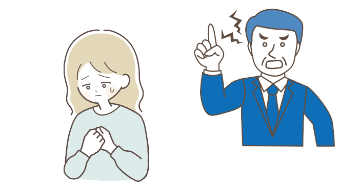 過干渉な父親が娘に与える影響を表わすイラスト