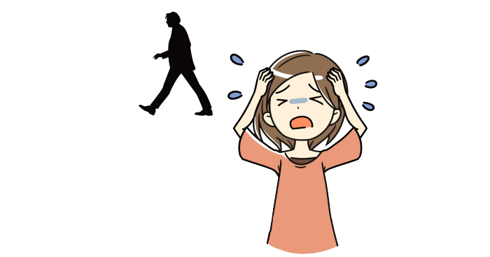 相手の言動に敏感という毒親育ちの女性の恋愛傾向を表すイラスト