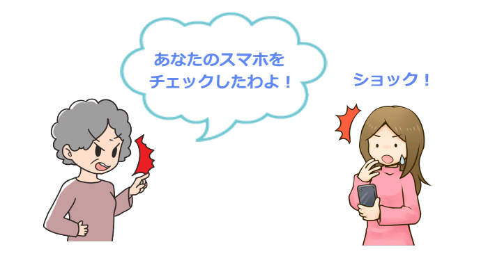 子どもを監視・支配する過干渉な毒親の特徴を表わすイラスト