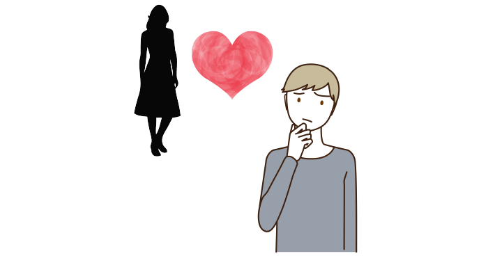 毒親育ちの男性の恋愛傾向を表すイラスト