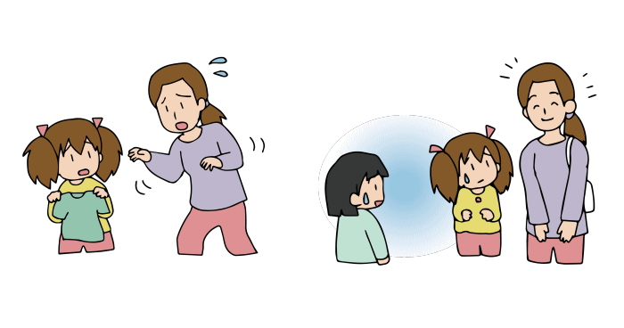 過保護な毒親の4つの特徴を表わすイラスト