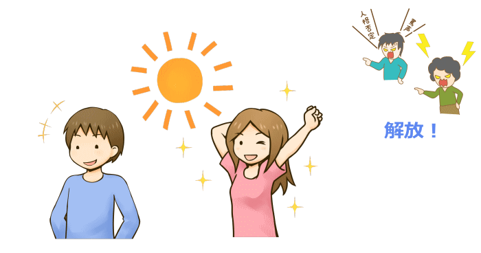 毒親から解放される方法に必要なステップを表すイラスト