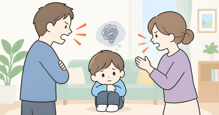 夫婦関係からわかる_機能不全家族の特徴を表すイラスト