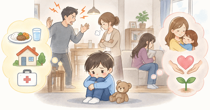 機能不全家族とは何か?を表すイラスト