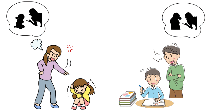 禁止令・ドライバーが毒親の原因になる可能性を表すイラスト