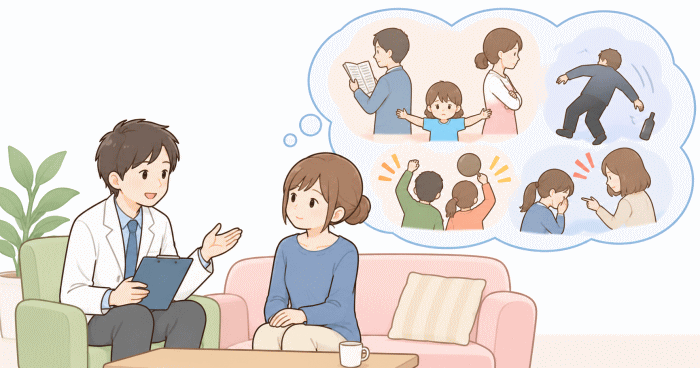 心理カウンセラーが解説する機能不全家族の特徴を表わすイラスト
