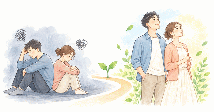 アダルトチルドレンを克服して本来の自分を取り戻すイメージ