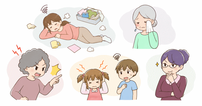 毒親である母親の特徴を表わすイラスト